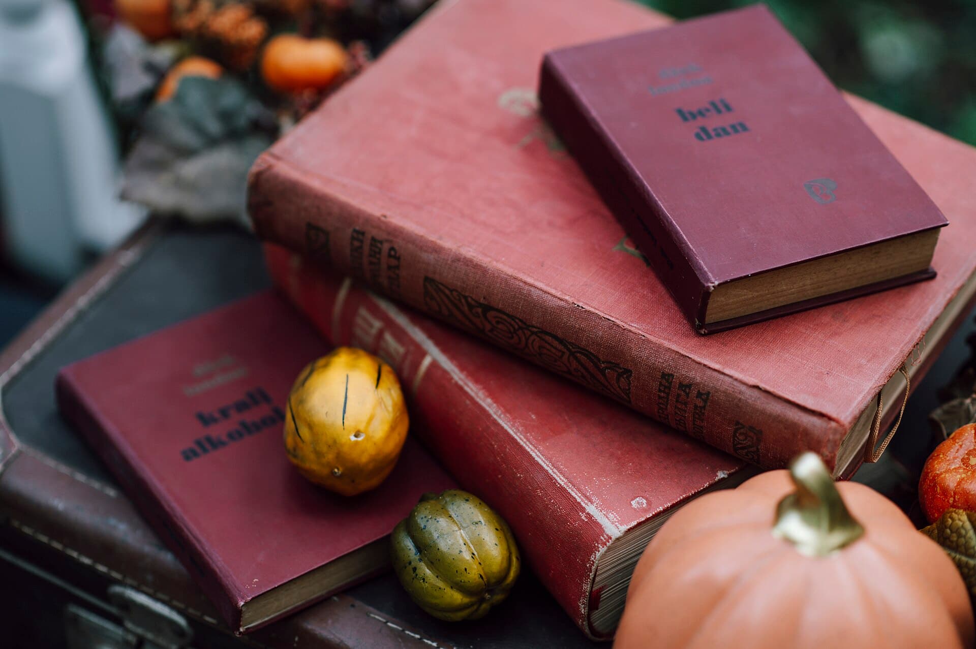 A cozy stack of well-read books on a table
